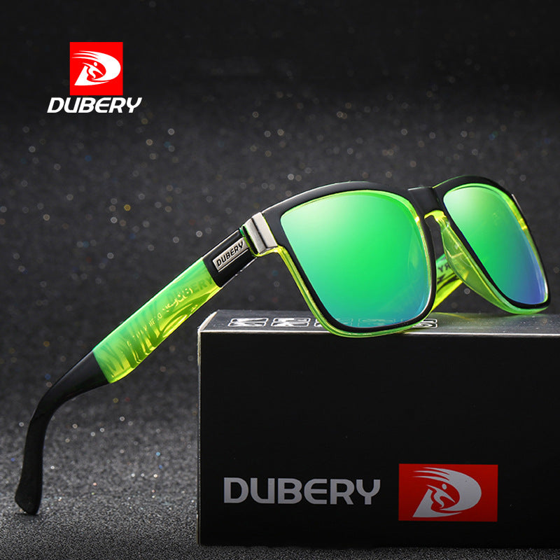 Optimize product title: Dubery518 Polarized Sports Sunglasses with Plating Real Film, perfect for driving and outdoor activities